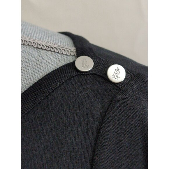 Lauren Ralph Lauren Sheath Dress Womens S‎ Black Stretch Knit Cotton Pullover - Picture 4 of 8